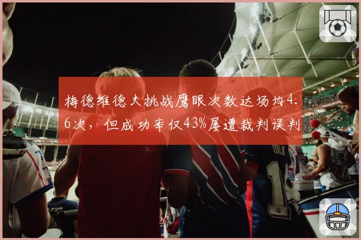 梅德维德夫挑战鹰眼次数达场均4.6次，但成功率仅43%屡遭裁判误判